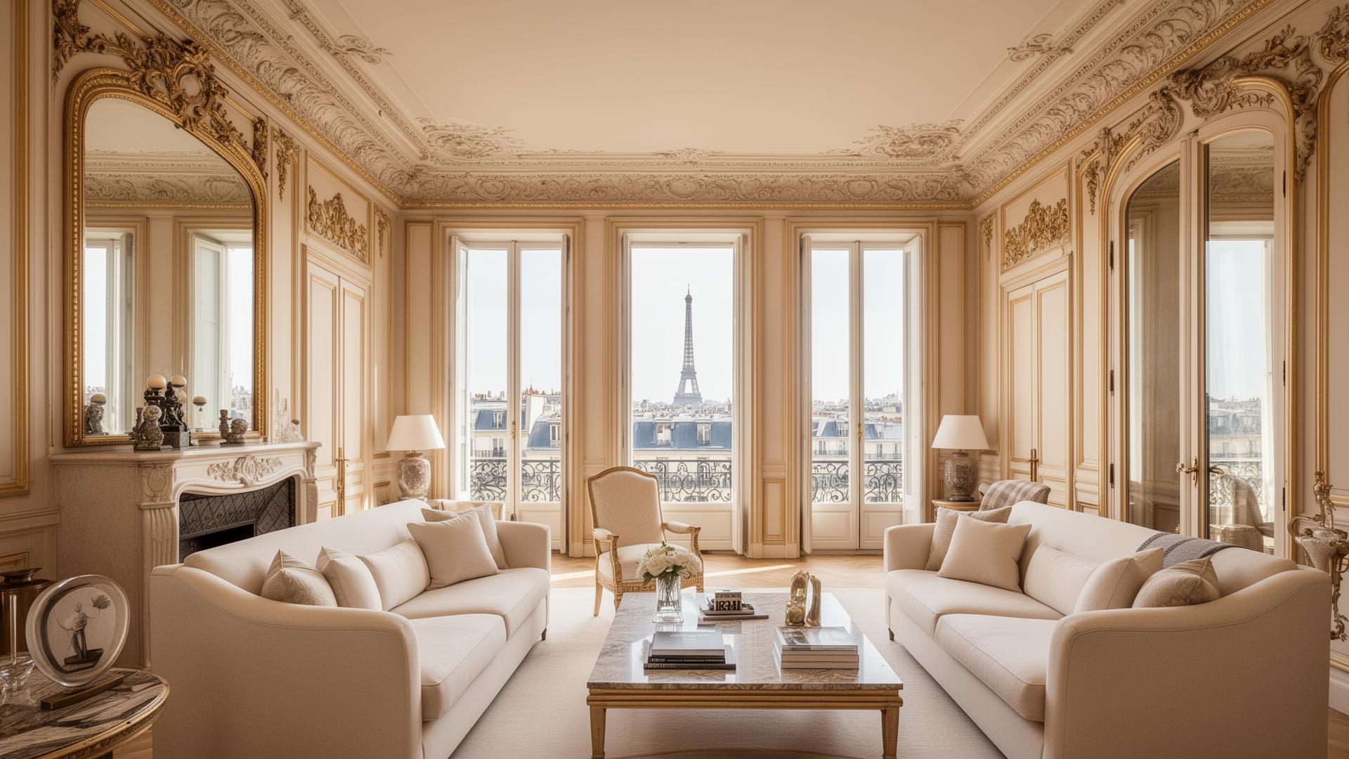 Femme de chambre professionnelle nettoyant un appartement parisien